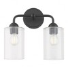 Quorum Lighting Charlotte 2 - Light Vanity in  Matte Black - 4 of 4