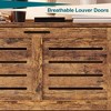 Shoe Cabinet with 2 Flip Down Drawers & Hooks，Narrow Entryway Shoe Storage Organizer for Small Spaces, Hallways, and Front Doors, Country Brown - 4 of 4