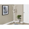 Monarch Specialties Coat Rack Hall Tree Free Standing 8 Hooks Entryway 70InchH Bedroom Metal White Contemporary Modern - 2 of 4