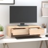Aghana Digitals Minimalist Solid Pinewood Monitor Riser - 19.7x10.6x5.9" Untreated Wood Desktop - 3 of 4