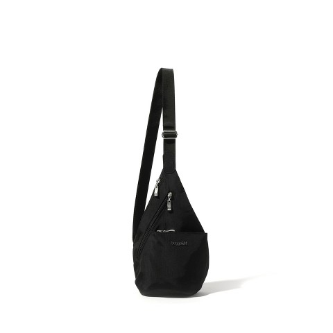 Baggallini Mini Crossbody Sling Bag - Black/Sand