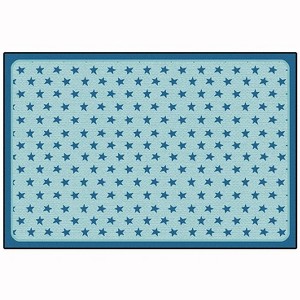 Carpets for Kids KIDSValue PLUS Super Stars Decorative Classroom Rug Tranquil Colors, Rectangle, Dark Blue - 1 of 4