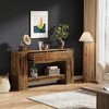 KTMBDW 55-Inch Console Table with 2 Drawers, 2-Tier Entryway Table with Storage for Living Room, Sofa Console Behind The Couch for Foyer,Hallway,Brown - 4 of 4