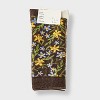 Women's Floral & Striped 3pk Crew Socks - A New Day™ Brown Heather/Burgundy/Ivory 4-10 - 2 of 3