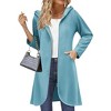 Zeagoo Women's Fall Jacket 2025 Zip Up Hoodies Long Sleeve Long Tunic Sweatshirts Oversized Fleece Casual Coat with Pocket - 2 of 4