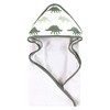Hudson Baby Infant Boy Cotton Animal Face Hooded Towel, Neutral Dino World, One Size - 4 of 4