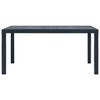 vidaXL Garden Table Anthracite Plastic Durable Garden Table - 2 of 4