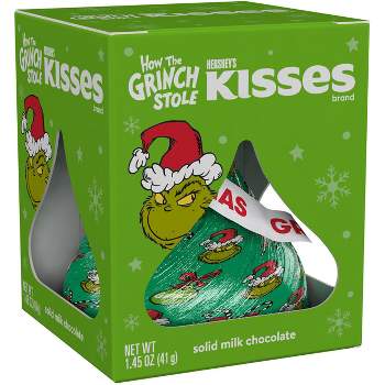 Hershey's KISSES Grinch Solid Milk Chocolate Holiday Candy - 1.45oz