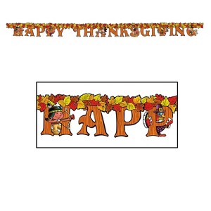 Beistle Happy Thanksgiving Streamer; 5" x 6' 99213 - 1 of 1