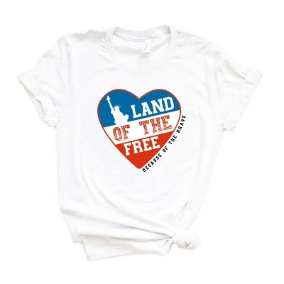 Simply Sage Market Women's Land Of The Free Heart Short Sleeve Graphic Tee