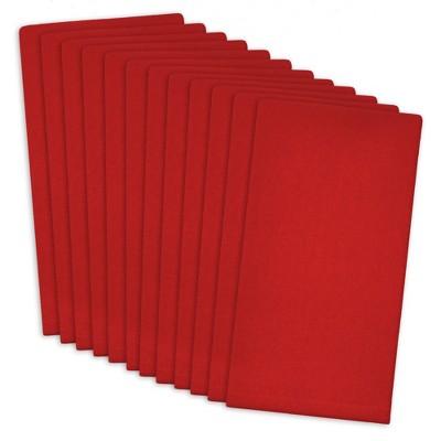 Design Imports  Buffet Napkin Set 12 Piece, Tango Red, 16X16"
