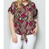 Women's Snake Skin Front Tie Top - SEE AND BE SEEN - 3 of 4