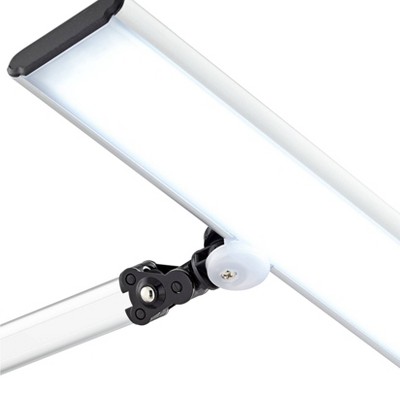 Adjustable Silver and Black Modern Desk Lamp with USB Port