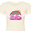 Women's - Barbie - Barbie Logo Rainbow Fitted Graphic T-Shirt - 2 of 3