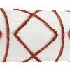 Sweet Jojo Designs Body Pillow Cover (Pillow Not Included) 54in.x20in. Diamond Tuft Orange and Ivory - 3 of 4