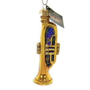 Old World Christmas 5.0 Inch Trumpet Music Instrument Tree Ornaments - 1 of 3