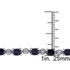 EVERLY JEWELRY |  Sterling Silver 0.02 CT Diamond TW And 11 1/6 CT TGW Black Sapphire Bracelet - 3 of 4
