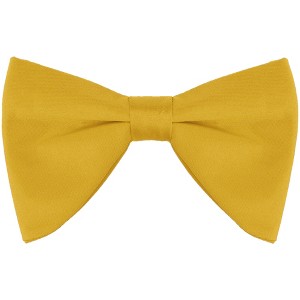 INSPIRE CHIC Men's Solid Color Satin Large Bow Tie 1 Pcs - 1 of 4