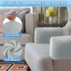 Unique Bargains Chenille Non Slip Scratch Resistant Soft Armchair Slipcovers with Twist Pins - 4 of 4