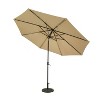 11' x 11' Calypso II Market Patio Umbrella with Solar LED Strip Lights Champagne - Island Umbrella - 4 of 4