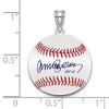 Black Bow Jewelry Sterling Silver Ryne Sandberg Signature SM Enamel Baseball Pendant - 4 of 4