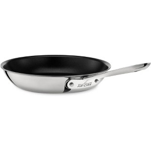 All-Clad D3 3-Ply Stainless Steel Nonstick Fry Pan 10 Inch Induction Oven Broiler Safe 500F Pots and Pans, Cookware Silver - 1 of 3