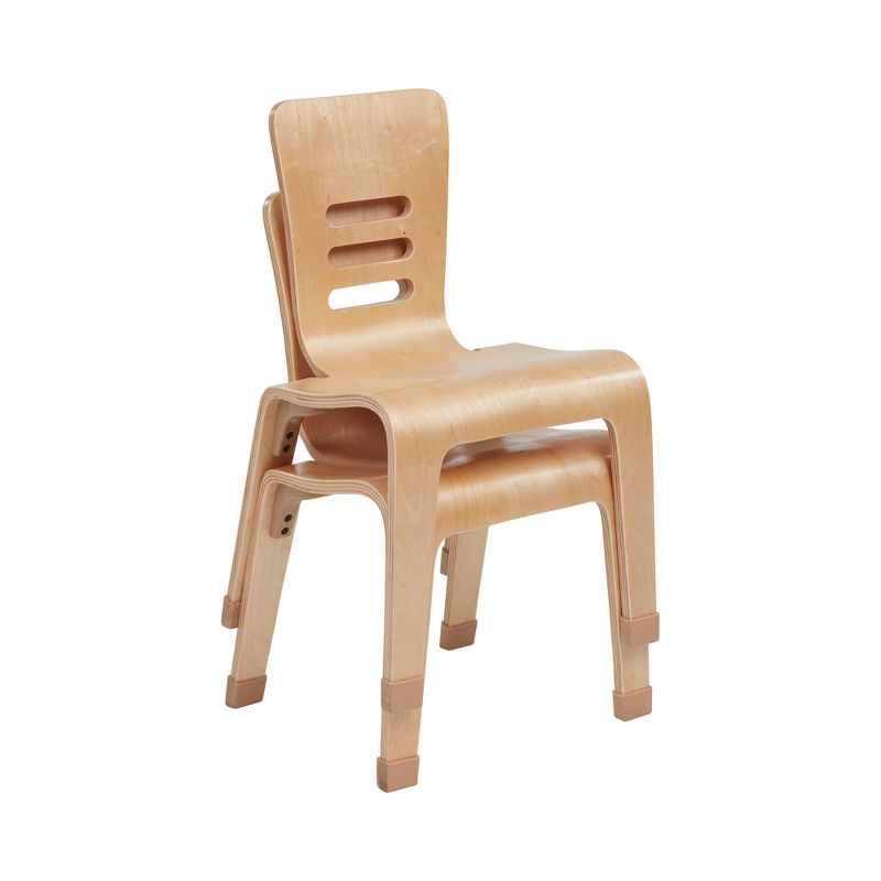 ECR4Kids Bentwood Chairs, Stackable School Chairs, Assembled, 2-Pack - Natural, 5 of 11
