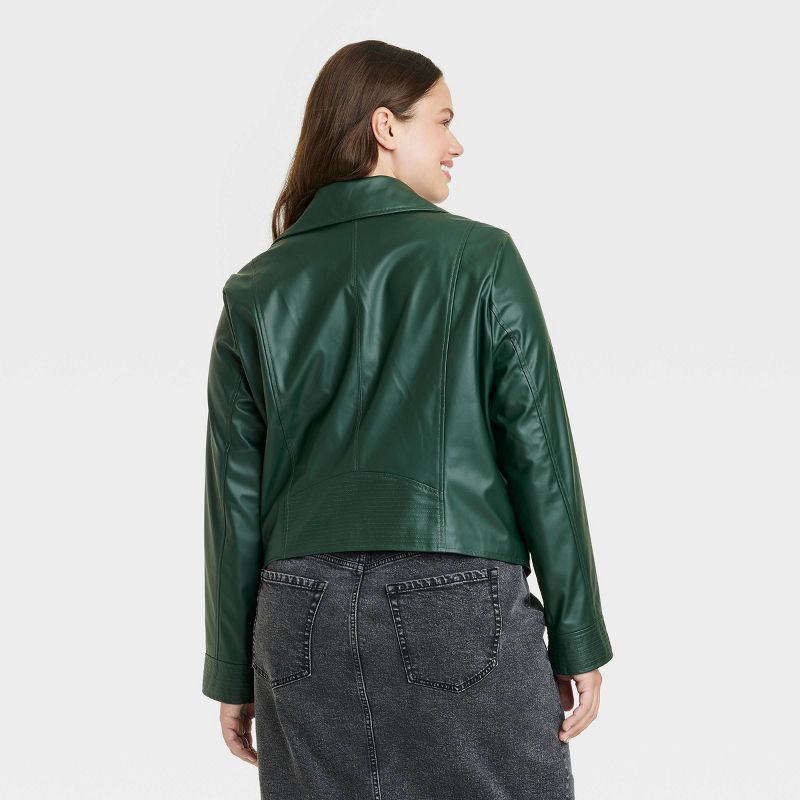 Women's Faux Leather Moto Jacket - Ava & Viv™ , 2 of 4