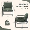 Kuamsinova Modern Minimalist Accent Chair with Side Pockets,Plush Chenille Armchair for Living Room,Removable Cushion,300lbs Capacity - 3 of 4