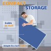 Belatt 8ft Foldable Ping Pong Conversion Top - Professional MDF Table Tennis Surface with Net, 12 EVA Pads, No Assembly Blue - 2 of 4