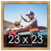 PosterPalooza | 23x23 Thin Bamboo Picture Frame, UV Acrylic, 2 Finishes - Gold and Brown - 2 of 4