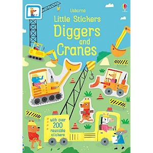 Usborne Little Stickers: Diggers and Cranes, 3 Years and Up, Paperback, 24 Pages by Hannah Watson - 1 of 1
