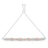 Haus of Brilliance Silver 1/4 Cttw Round-Cut Diamond X & Tapered Bar Miracle-Set Bolo Bracelet - 3 of 4