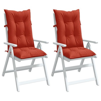vidaXL Highback Chair Cushions 2 pcs Melange Red 47.2"x19.7"x2.8" Fabric