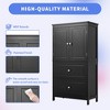 PAGED Storage Cabinet Tall Bathroom Organizer with Drawer, Adjustable Shelves and 2 Doors, Freestanding Bookshelf Storage Unit for Room - 2 of 4