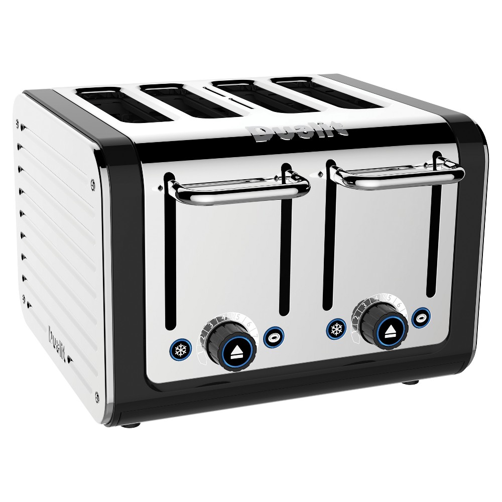 Dualit 46555 4-Slice Design Series Toaster, Black and Steel