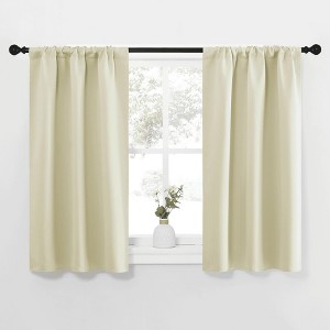 NICETOWN Blackout Curtains Rod Pocket Thermal Insulated Privacy Drapes (2 Panels) - 1 of 4