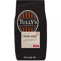 Tully's Coffee French Roast Ground Coffee - Dark Roast - 12oz