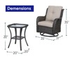 Buenhomino Patio Furniture Sets, 3 Pieces Wicker Outdoor Furniture - 360 Degree Swivel Rocking Chairs and Rattan Side Table for Garden,Porch,Backyard - 2 of 4