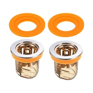 Unique Bargains ABS Silicone Bathroom Shower Durable Floor Drain Anti-Odor Core - 1 of 4