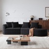 KWPZQEB 112" Oversized Sectional Sofa, 4-Seater Curved Sofa with Upholstered, Modern Cloud Couch with Deep Seat & 4 Throw Pillows for Living Room - 4 of 4