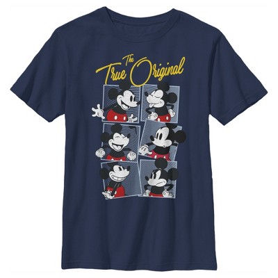 Boy's Disney Mickey The True Original T-shirt - Navy Blue - Large : Target