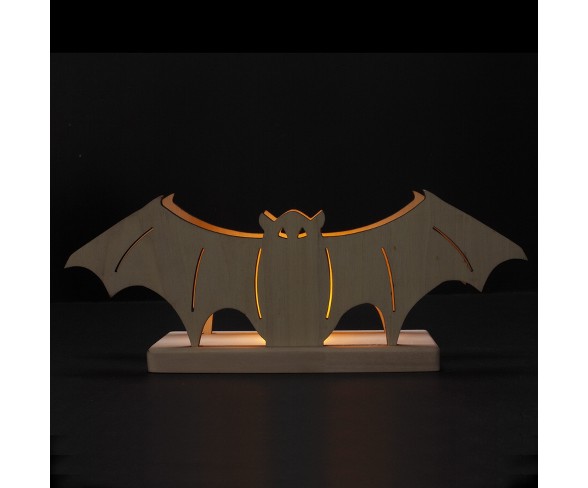 Hand Made Modern Unfinished Craft Bat - White