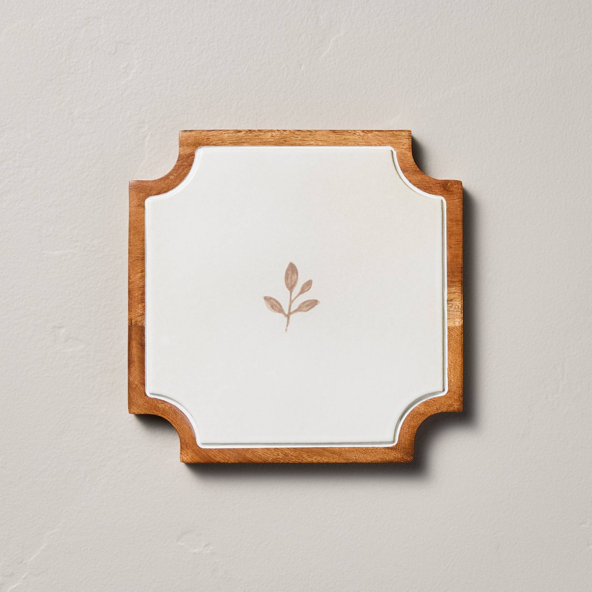 Wood Trivet with Icon Sour Cream - Hearth & Hand™ with Magnolia
