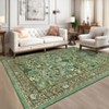 Indoor Room Accessory For Living Room Bedroom Modern Floral Pattern Area Rug Non Slip Soft Carpet Washable Low Pile Floor Mat - 4 of 4