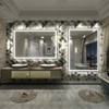 Apmir Super Bright Front & Back LED Lighted Anti-Fog Tempered Glass Bathroom/Vanity Mirror with ETL & 3-Year Warranty - 3 of 4
