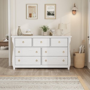 Dresser for Bedroom, Wide Drawer Dresser with Storage Freestanding, Wooden Closet Storage Chest for Living Room, Bedroom, Entryway - 1 of 4