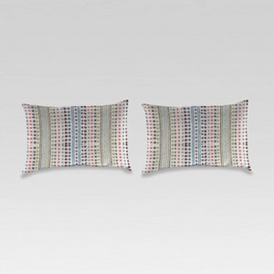 2pk Outdoor Wicker Pillow Set - Jordan Manufacturing - 1 of 3