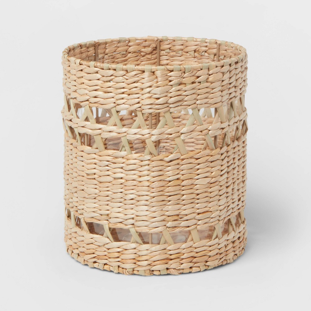 Photos - Waste Bin Woven Waste Can Natural - Threshold™