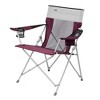 CORE Set of 2 Portable Camping Chair w/Cooling Mesh Back & Carrying Storage Bag and 11 x 9-Foot 6-Person Cabin Tent w/Rain Fly & Ground Stakes, Wine - 2 of 4